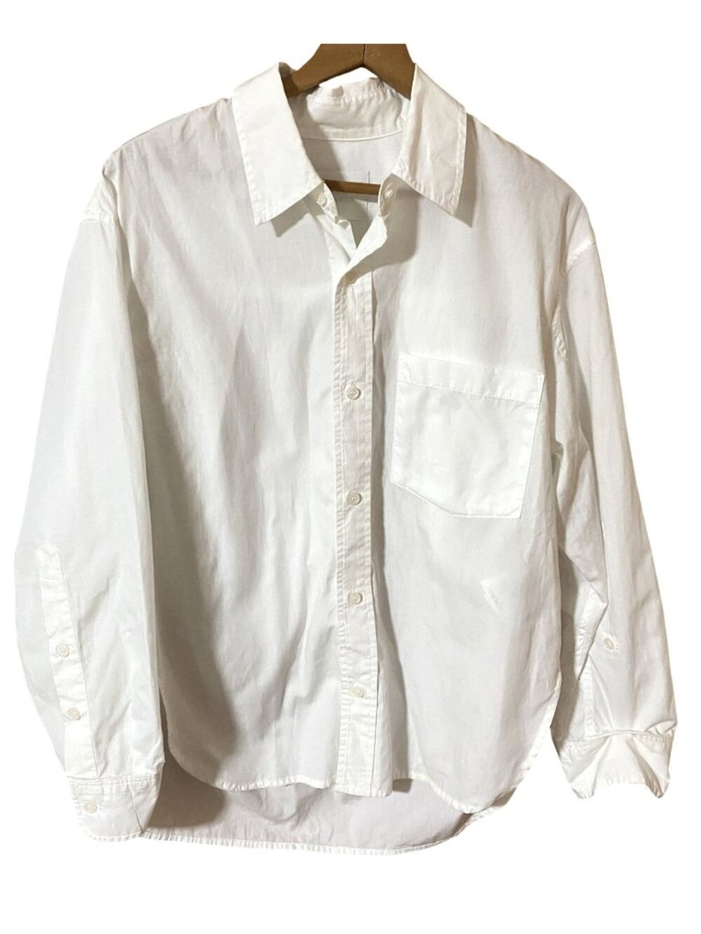 Citizens of Humanity Womens XS Kayla White Cotton Button Front Shirt Coastal